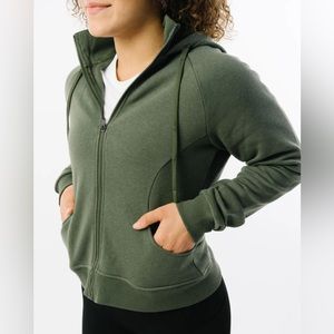 Zyia Olive Oh So Soft Zipper Hoodie - Size Medium